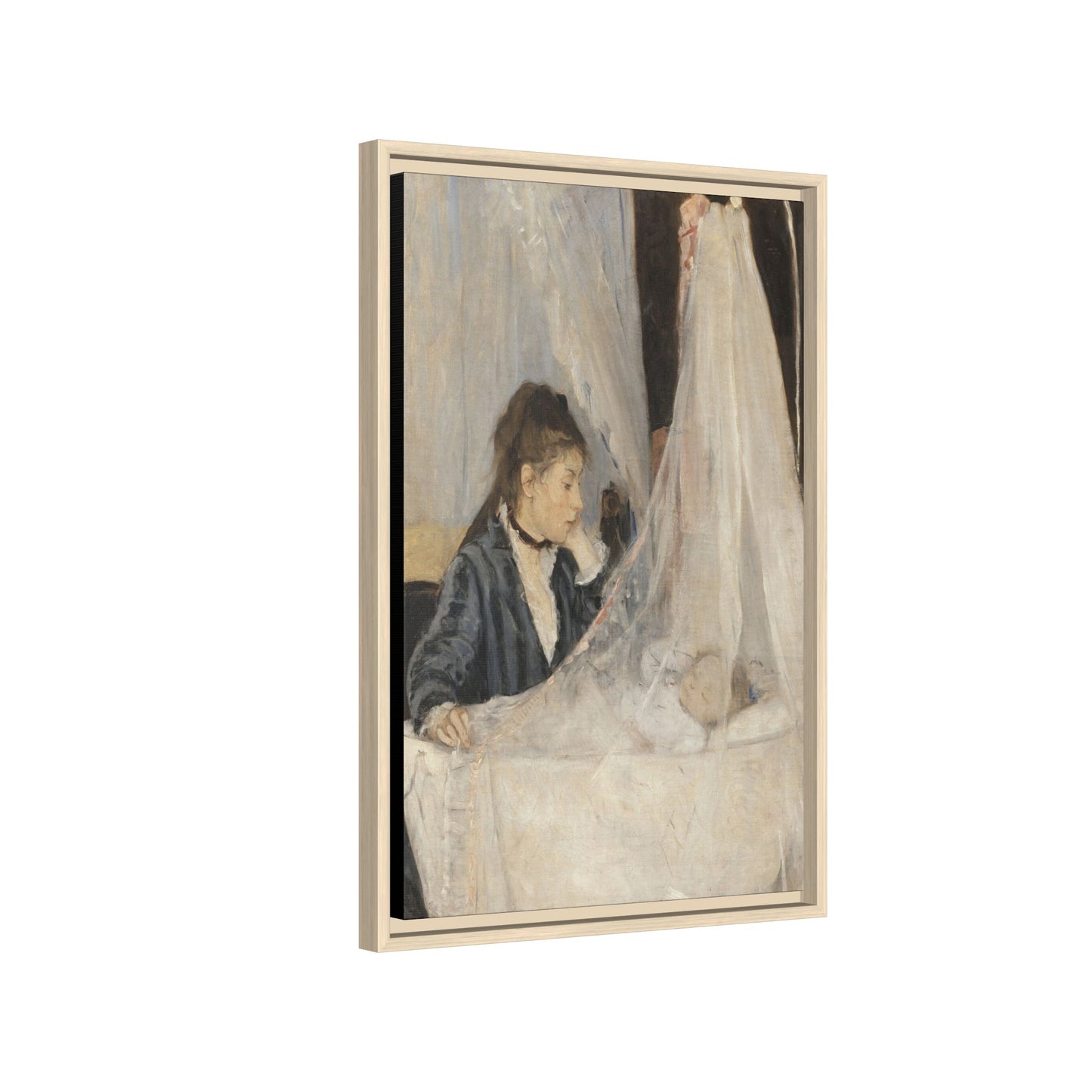 Morisot, Berthe - The Cradle (1872) - Matte Canvas, Framed