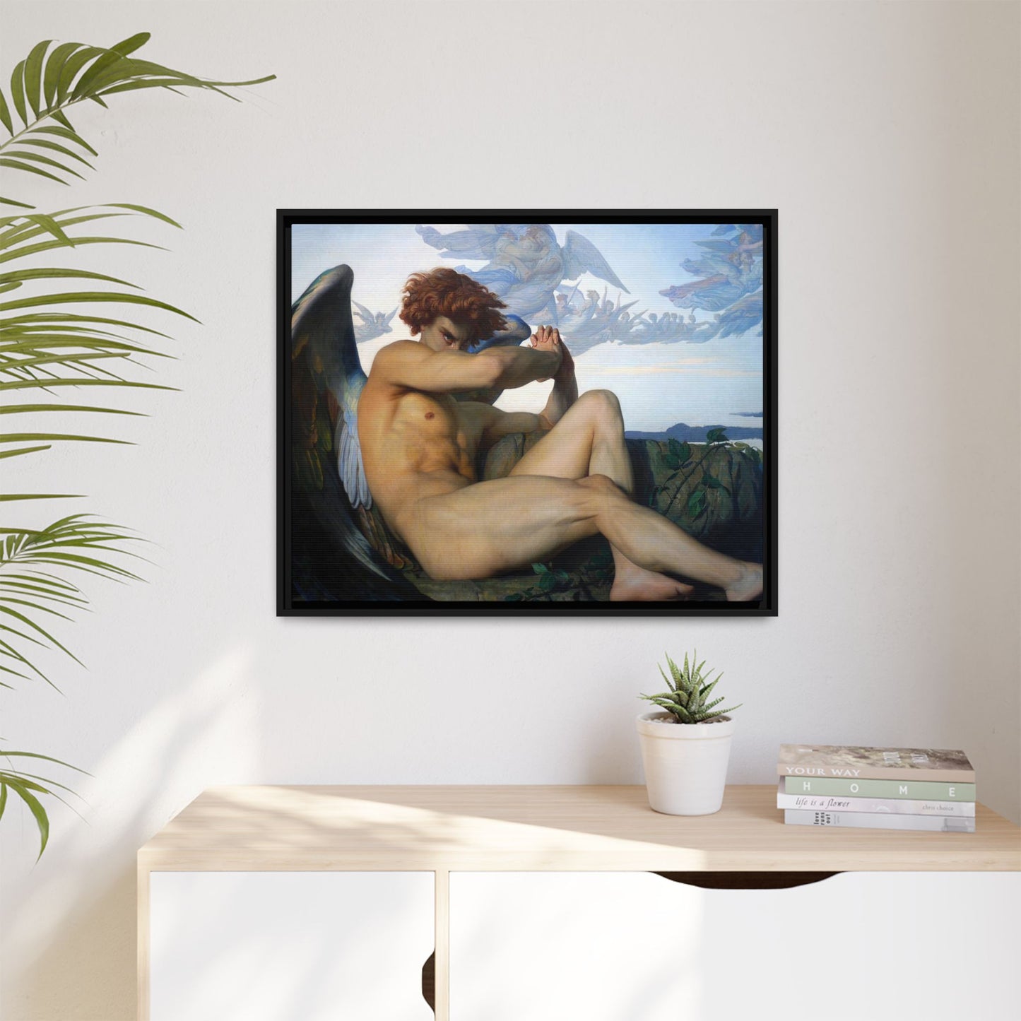 Cabanel, Alexandre - The Fallen Angel (1847) - Matte Canvas, Framed