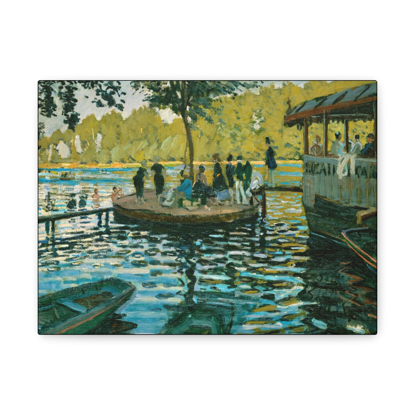 Monet, Claude - La Grenouillere (1869) - Canvas Block, unframed