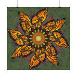 Monarch Butterfly Mandala - Satin Poster