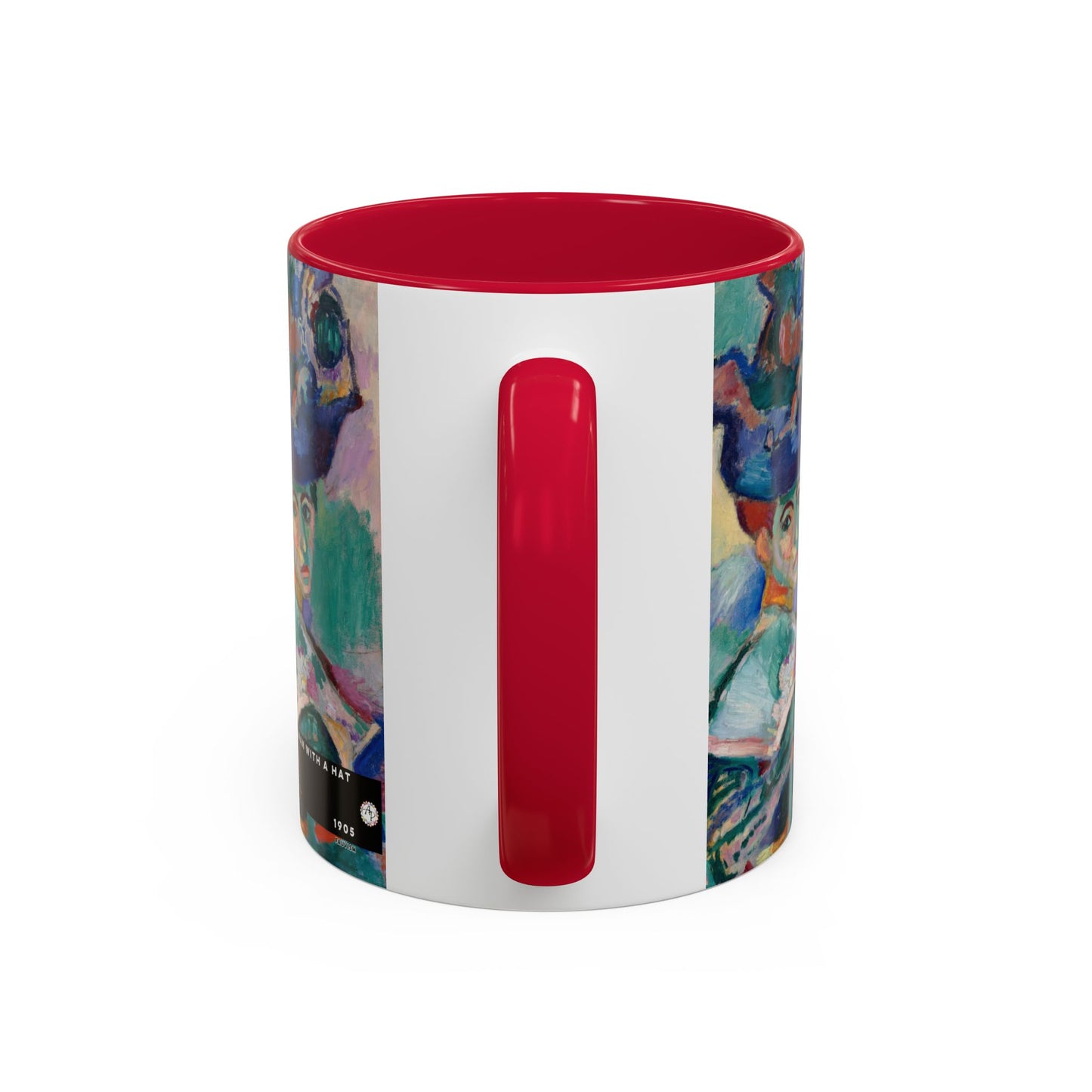 Matisse, Henri - Woman with a Hat (1905) - Colorful Accent Mugs