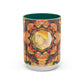 Filiger, Charles - Woman’s Head with Closed Eyes (1893) - Colorful Accent Mugs