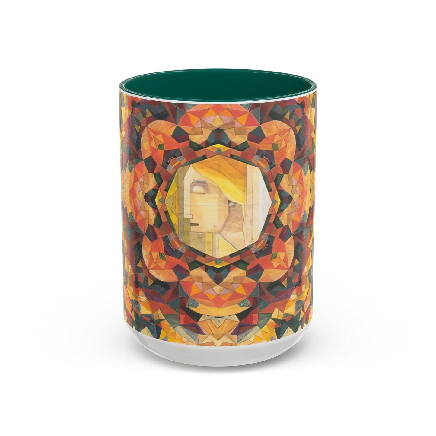 Filiger, Charles - Woman’s Head with Closed Eyes (1893) - Colorful Accent Mugs