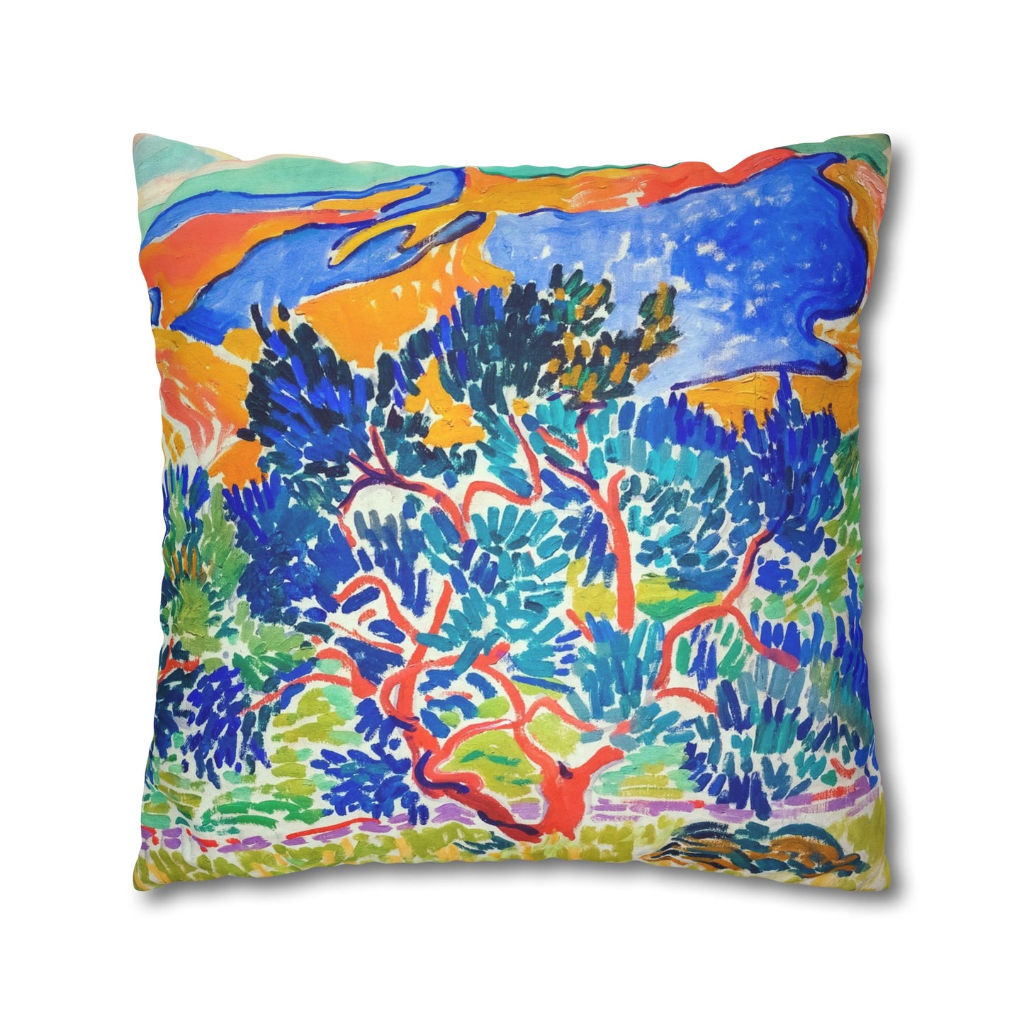 Matisse, Henri - Woman with a Hat (1905) - Suede Square Pillowcase