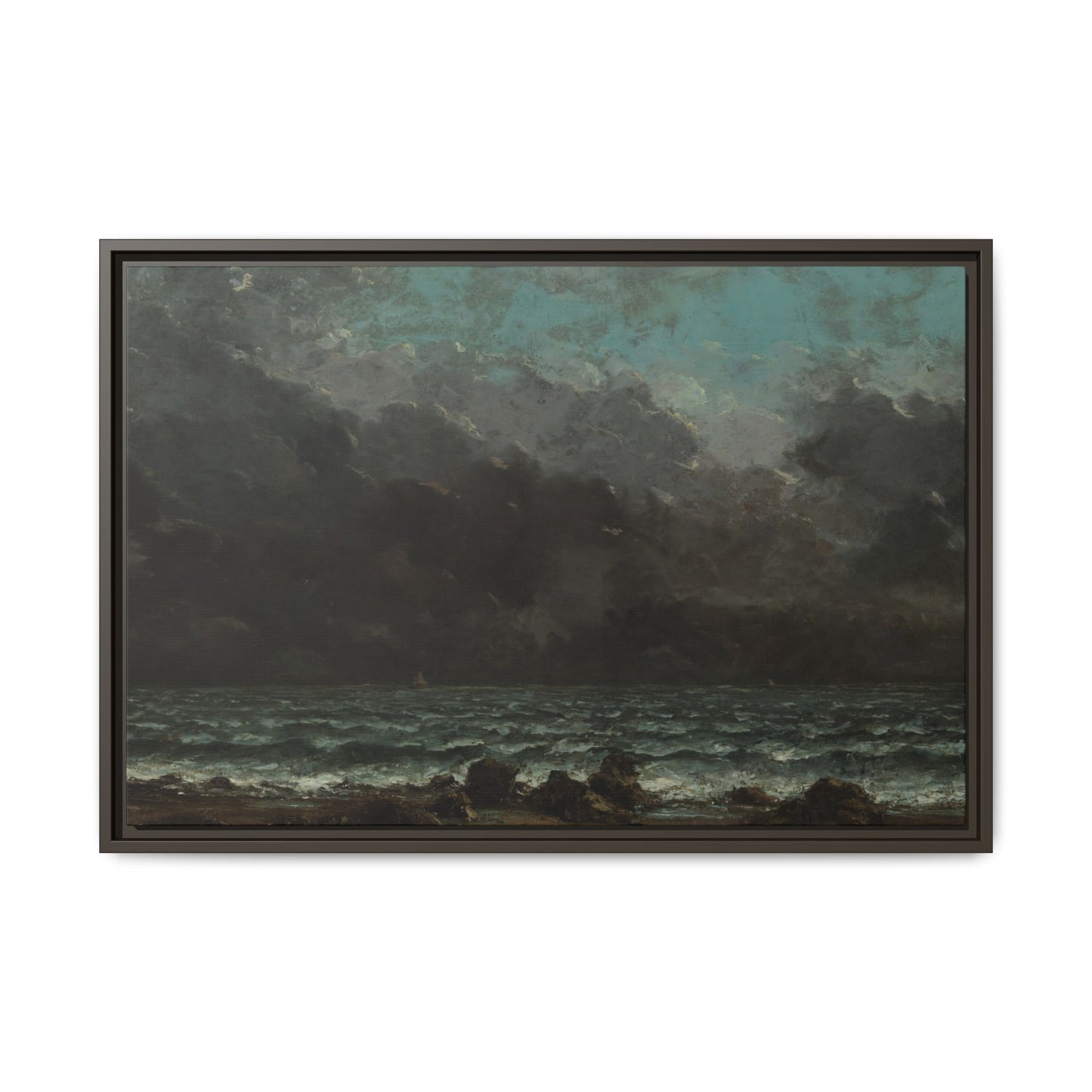 Courbet, Gustave - The Sea (1865) - Matte Canvas, Framed