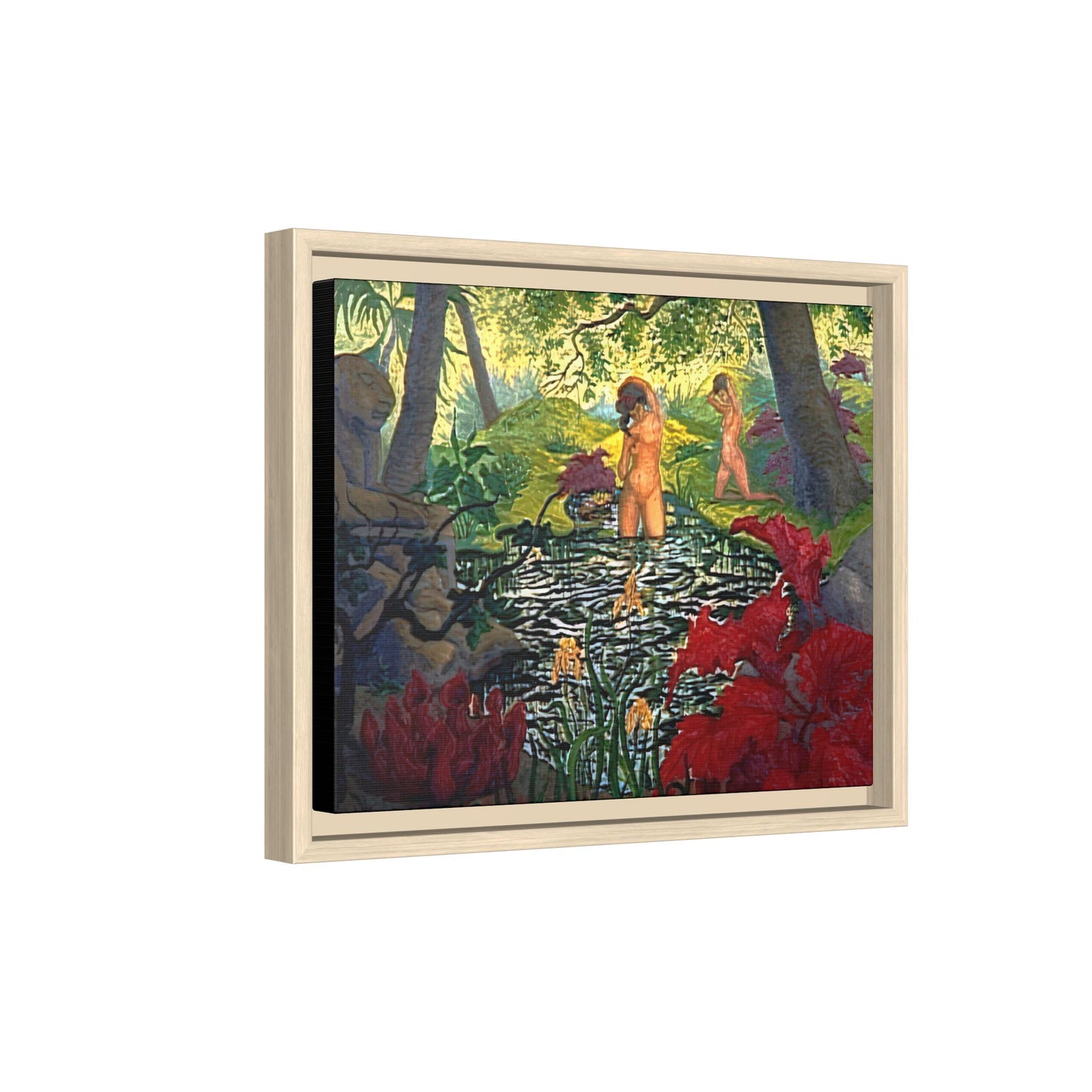 Ranson, Paul - The Lotus Bather (1906) - Matte Canvas, Framed