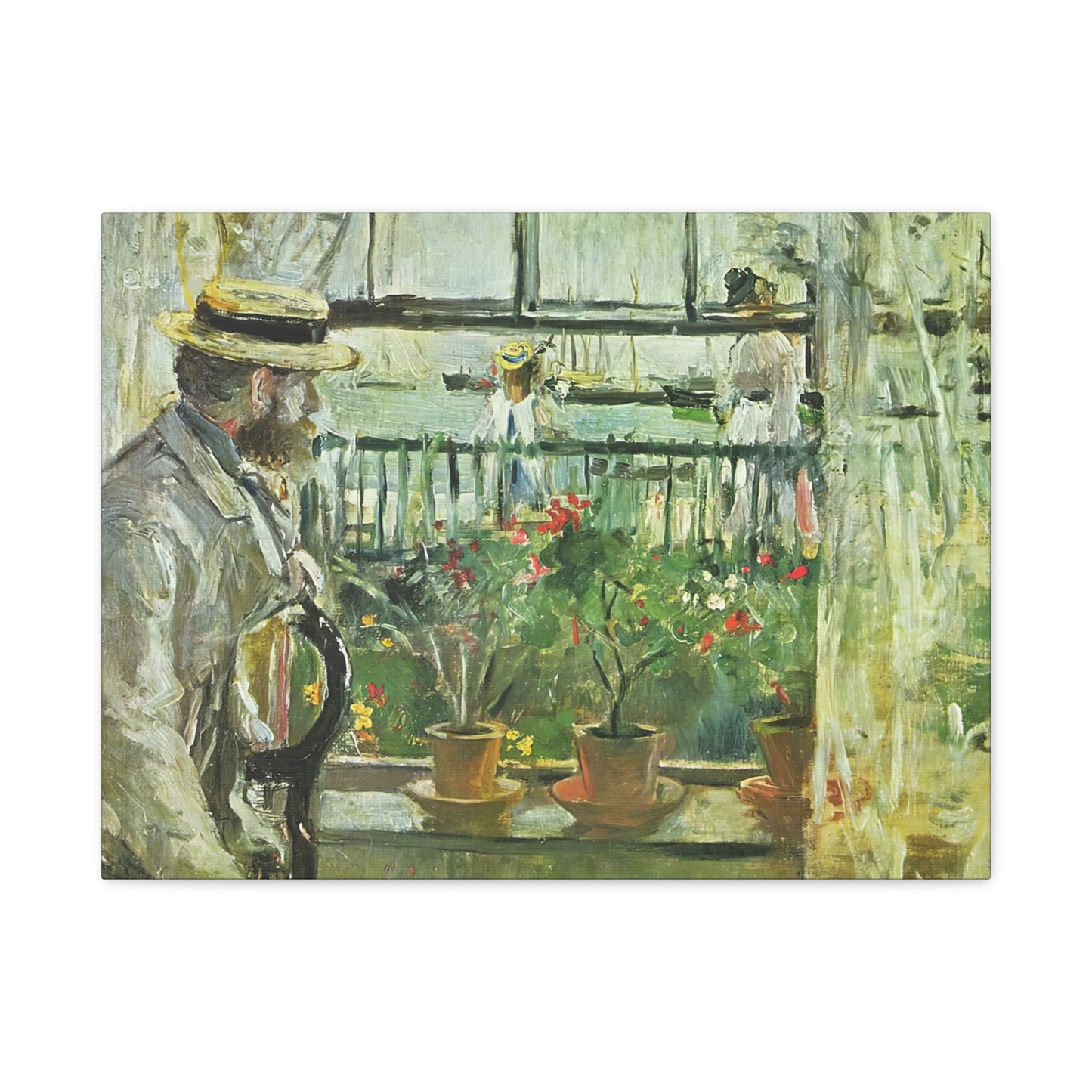 Morisot, Berthe - Eugene Manet on the Isle of Wight (1875) - Canvas Block, unframed