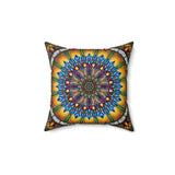 Emerald Arrows Mandala - Suede Square Pillow