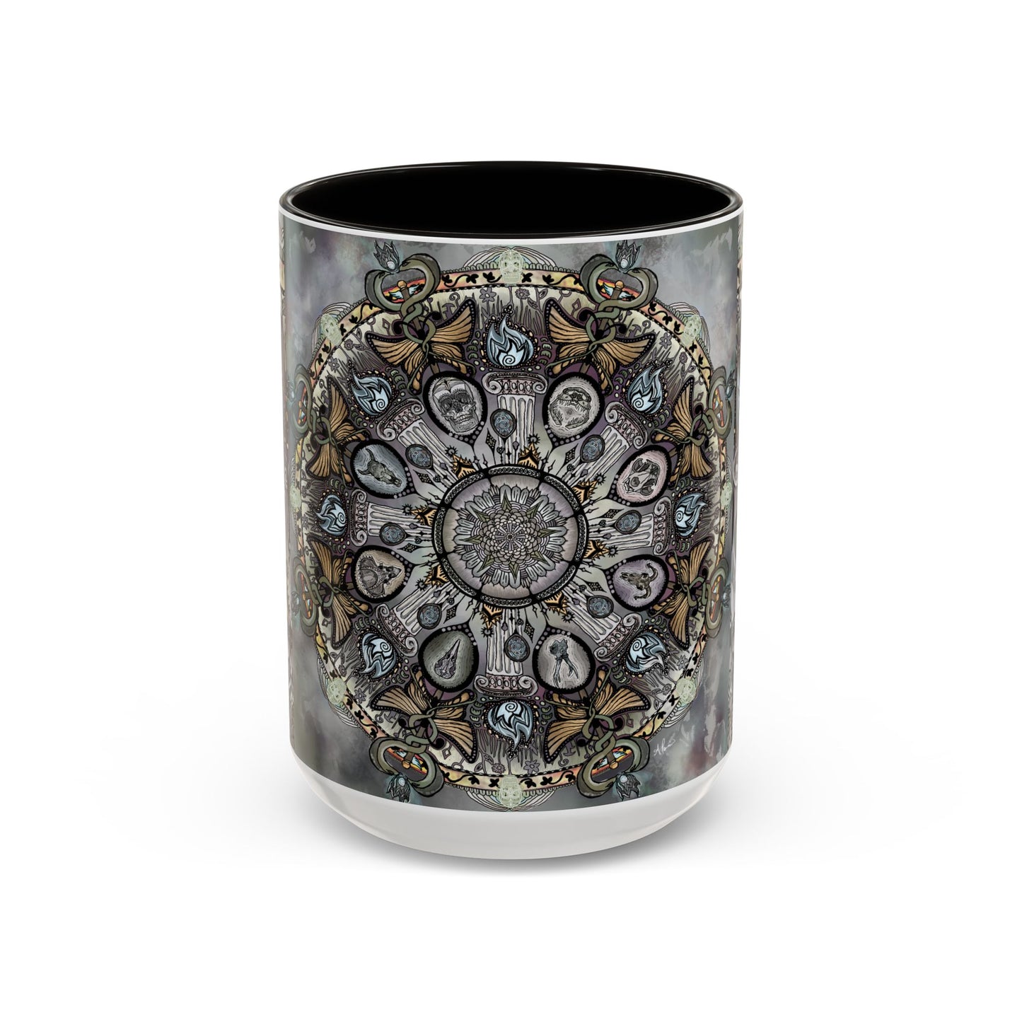 Pacio, Adam - Memento Mori Mandala - Colorful Accent Mugs