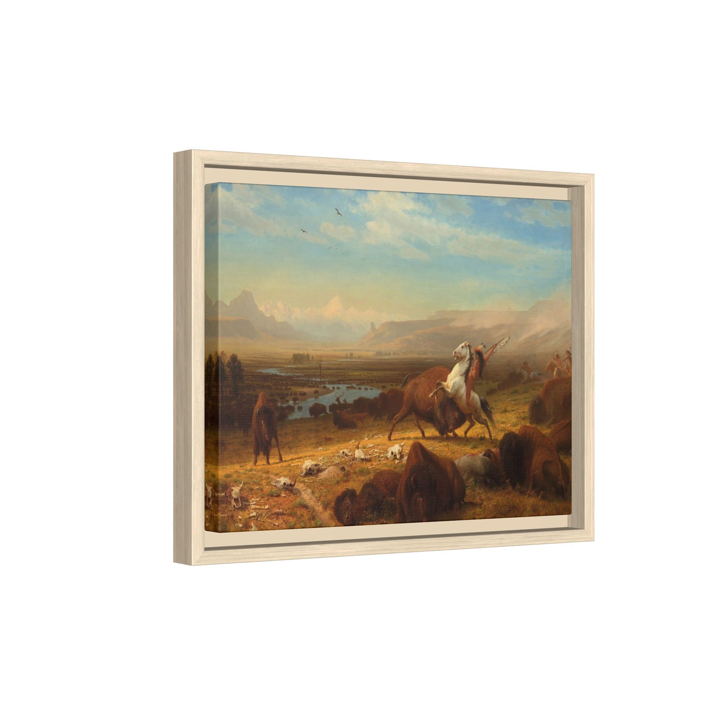 Bierstadt, Albert - The Last of the Buffalo  (1888) - Matte Canvas, Framed