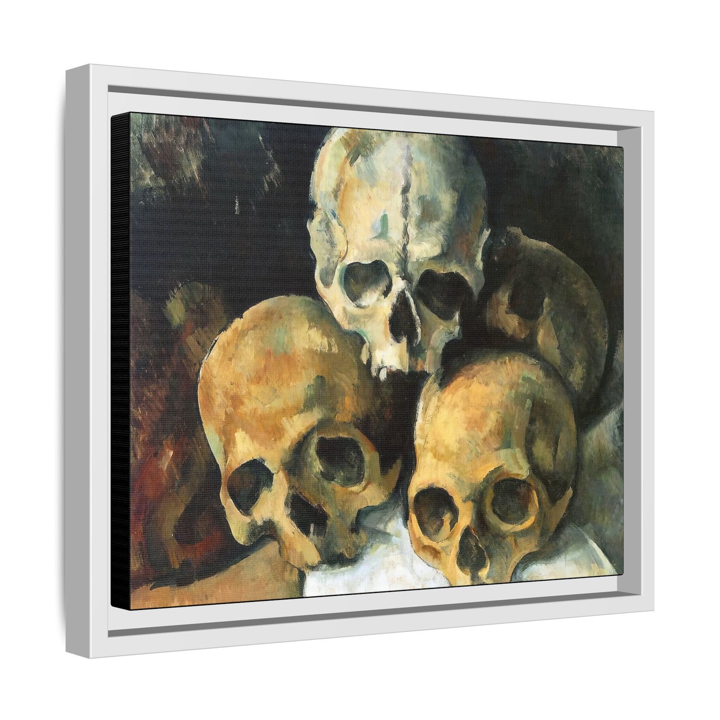 Cézanne, Paul - Pyramid of Skulls (1901) - Matte Canvas, Framed