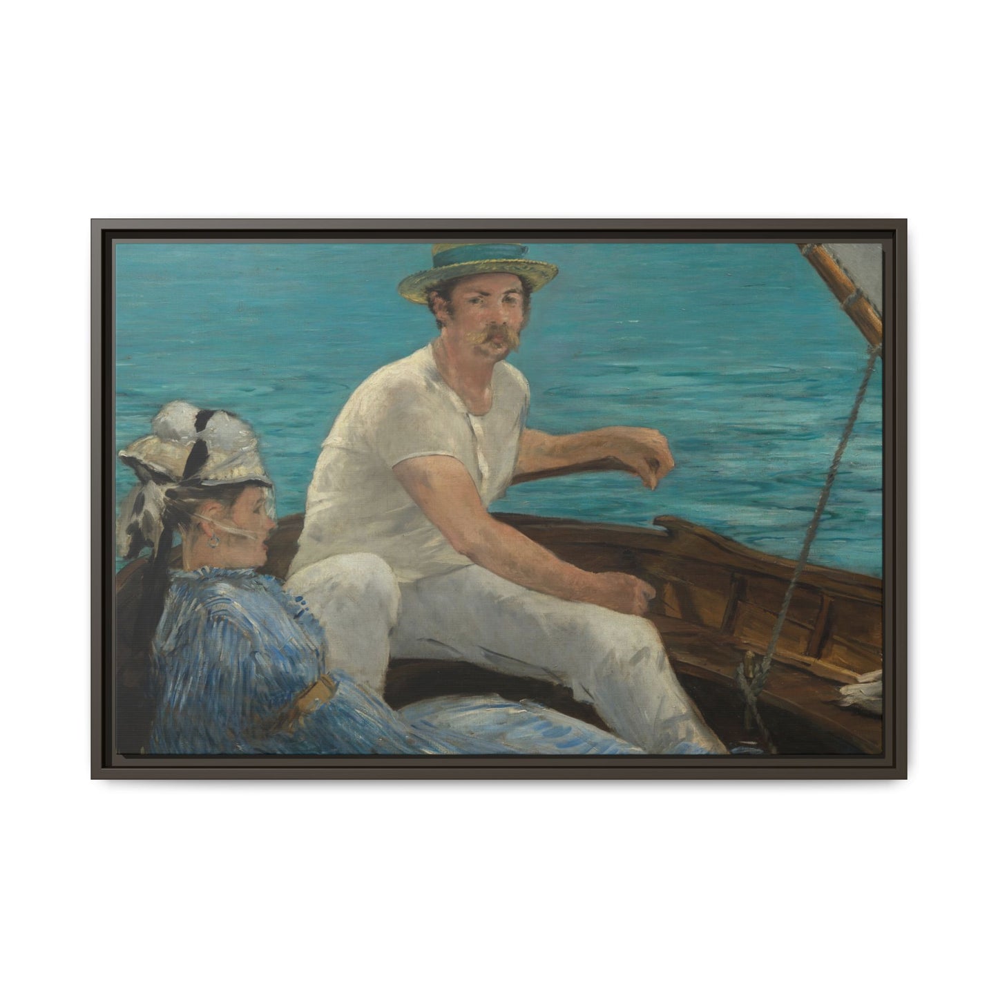 Manet, Édouard - Boating (1874) - Matte Canvas, Framed