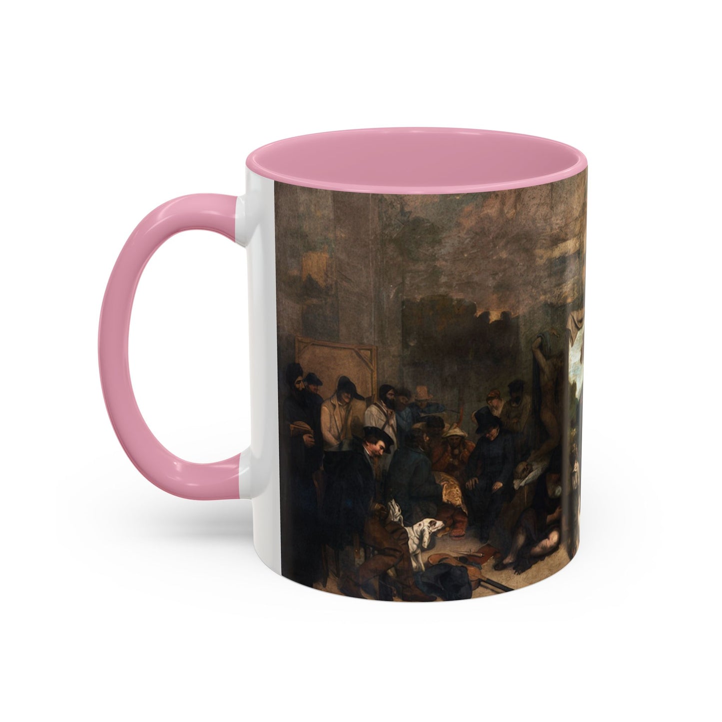 Courbet, Gustave - The Painter’s Studio (1855) - Colorful Accent Mugs