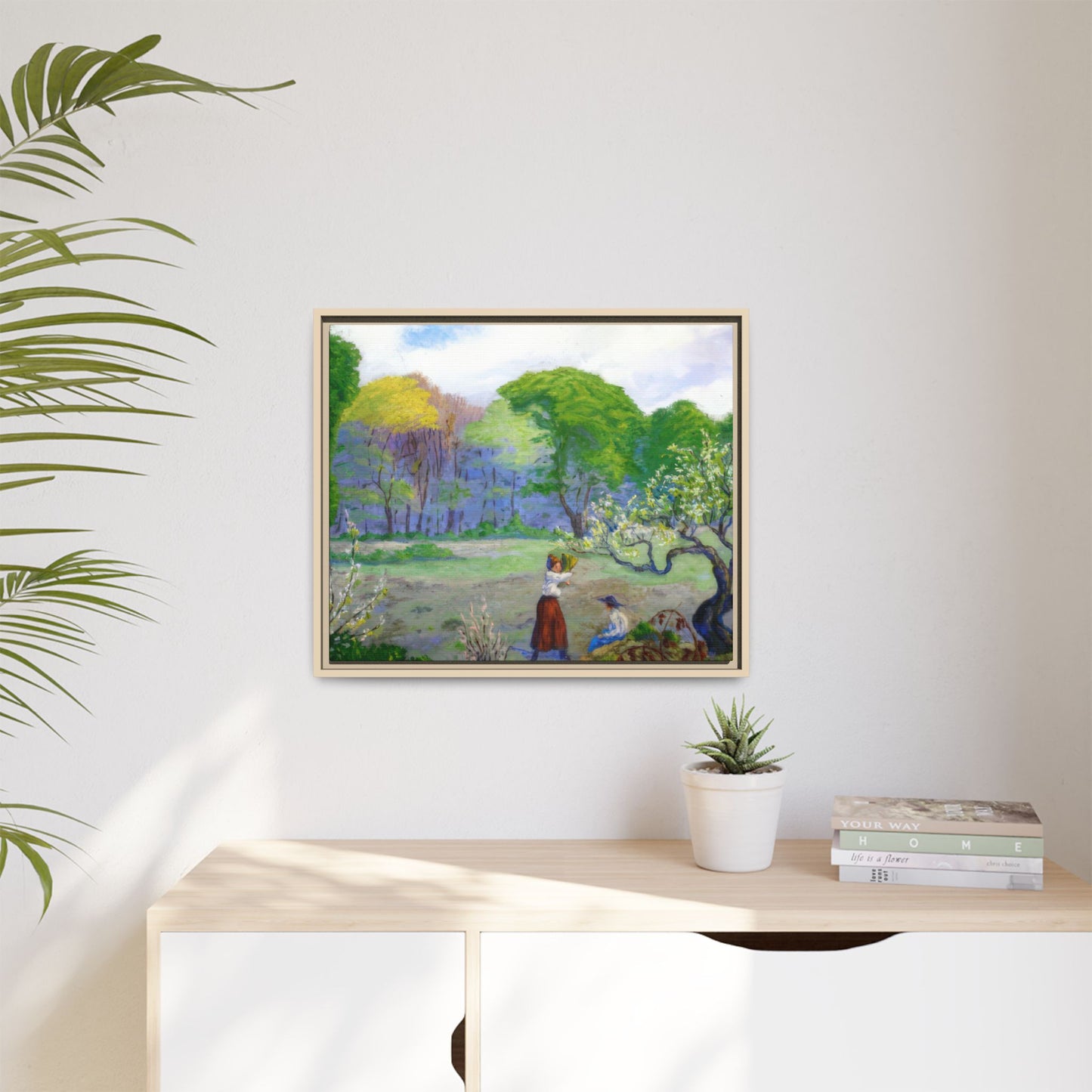 Ranson, Paul - Picking Flowers (1890) - Matte Canvas, Framed