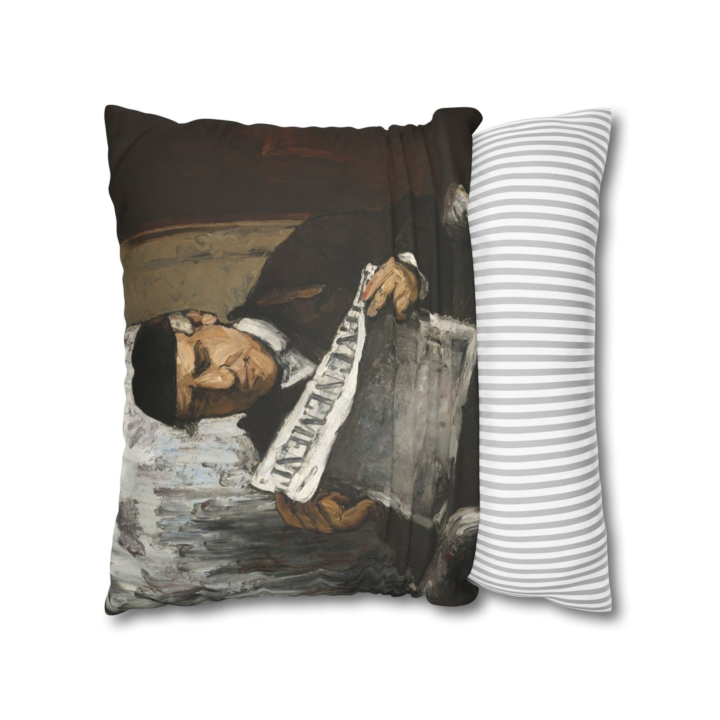 Cézanne, Paul - The Artist’s Father (1866) - Suede Square Pillowcase