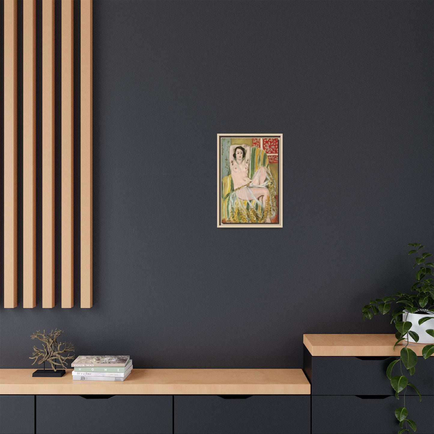 Matisse, Henri - Odalisque with Raised Arms (1923) - Matte Canvas, Framed
