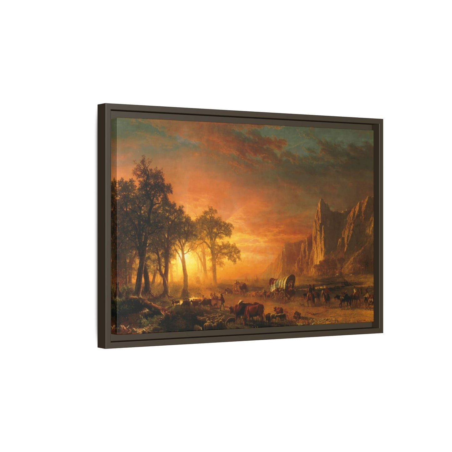 Bierstadt, Albert - Emigrants Crossing the Plains (1867) - Matte Canvas, Framed