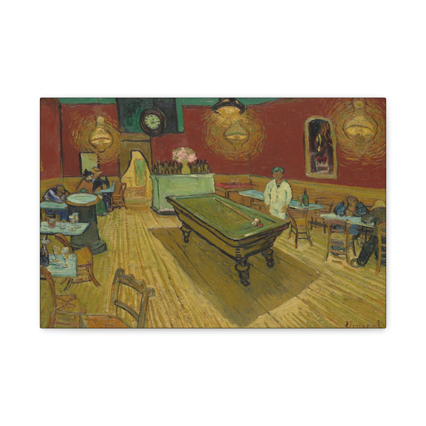 Van Gogh, Vincent - The Night Cafe (1888) - Canvas Block, unframed