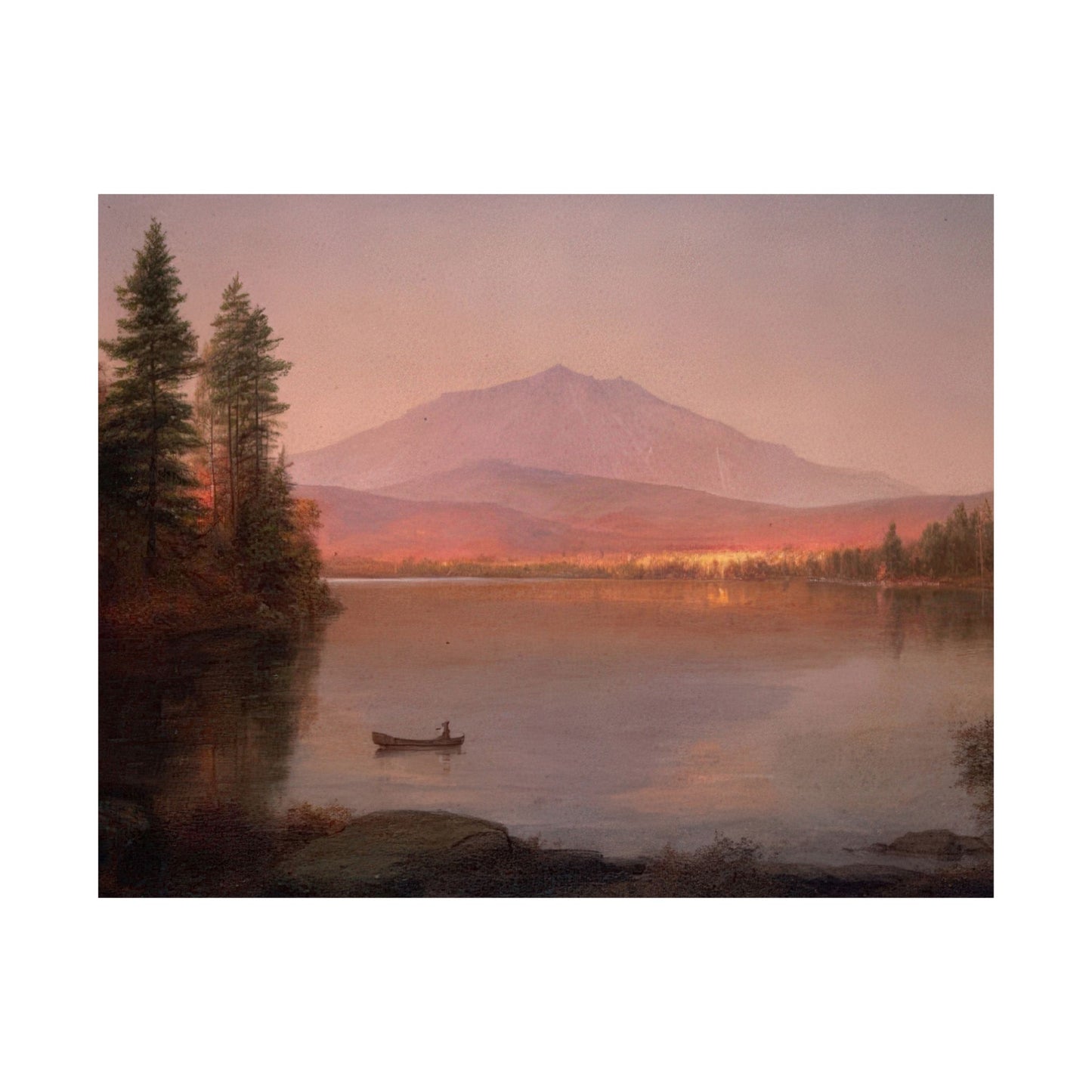 Church, Frederic Edwin - Mount Katahdin from Millinocket Camp (1891) - Satin Posters