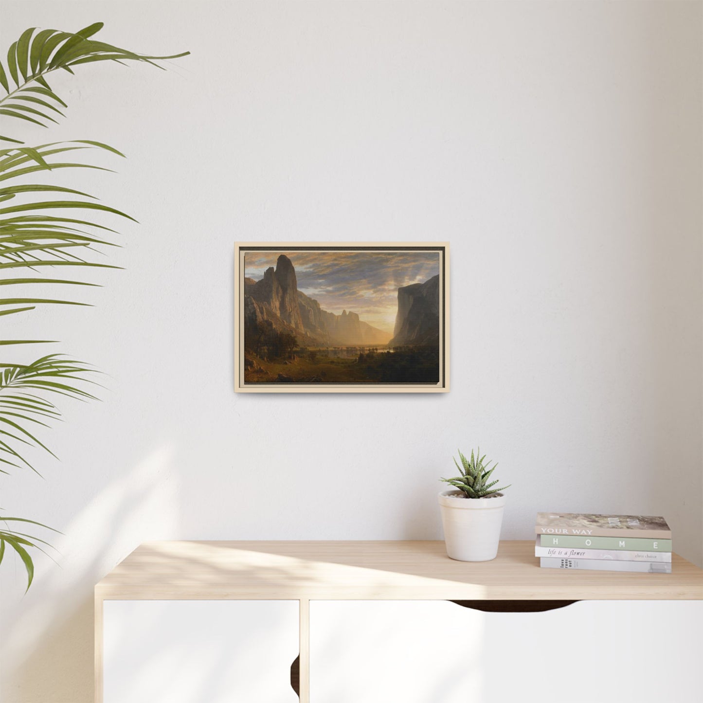 Bierstadt, Albert - Looking Down Yosemite Valley (1865) - Matte Canvas, Framed