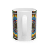 Emerald Arrows Mandala - Ceramic Mug