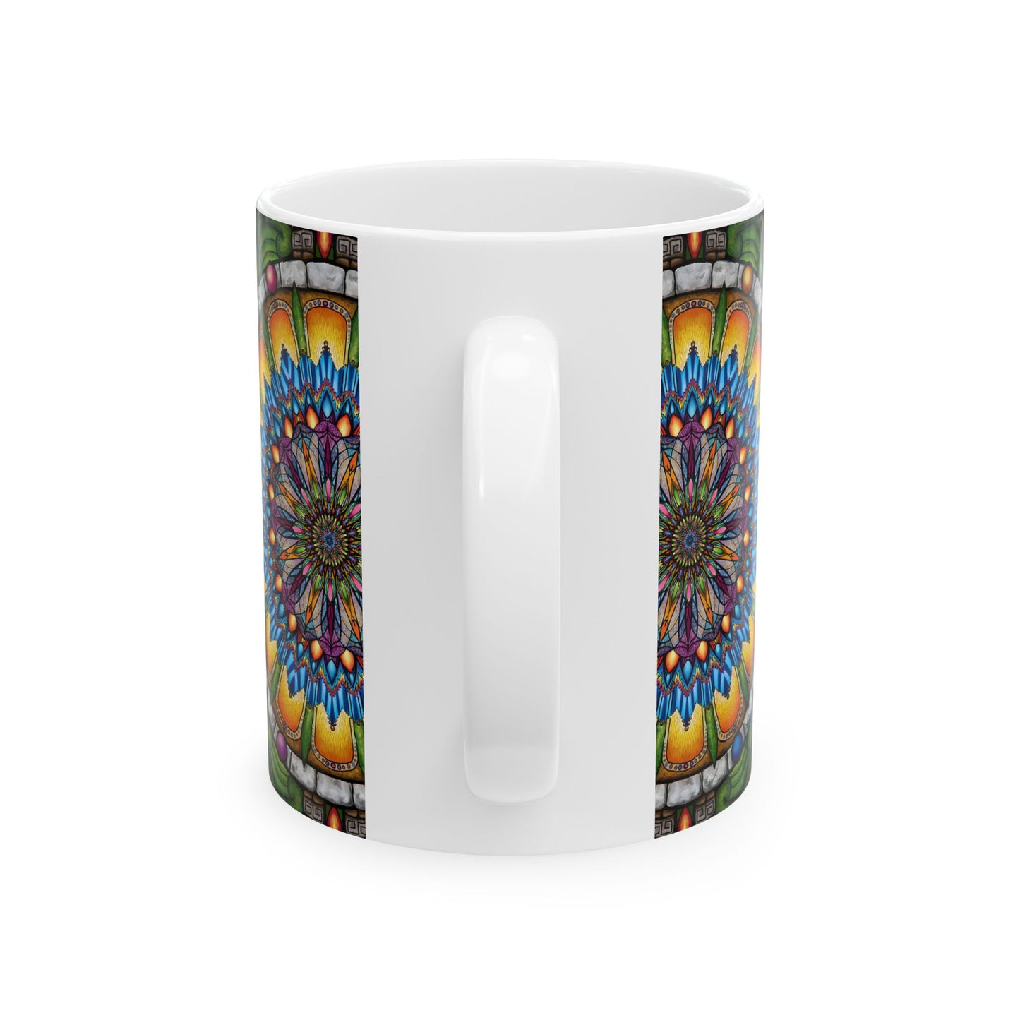 Pacio, Adam - Emerald Arrows Mandala - Ceramic Mug