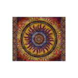 Solar Disc Mandala - Crushed Velvet Blanket