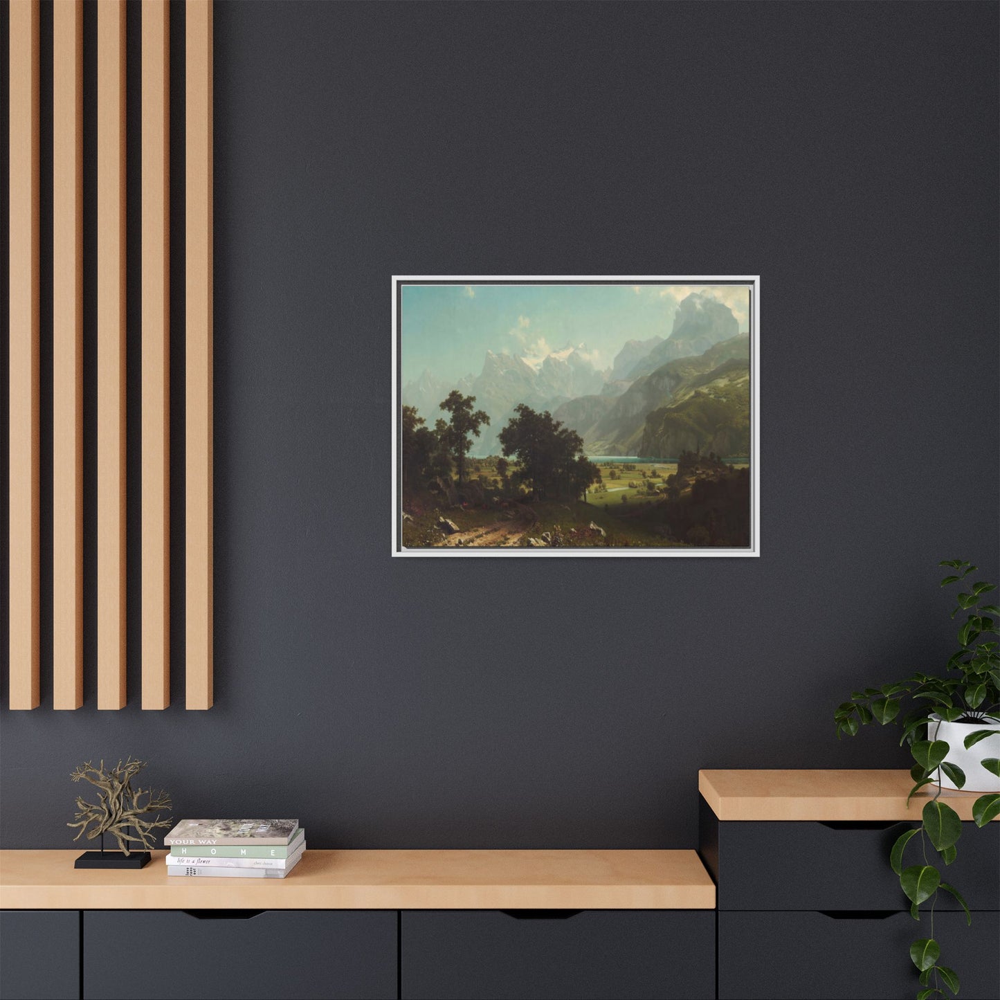 Bierstadt, Albert - Lake Lucerne (1858) - Matte Canvas, Framed
