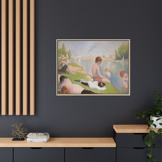 Seurat, Georges - Bathers at Asnières (1884) - Matte Canvas, Framed
