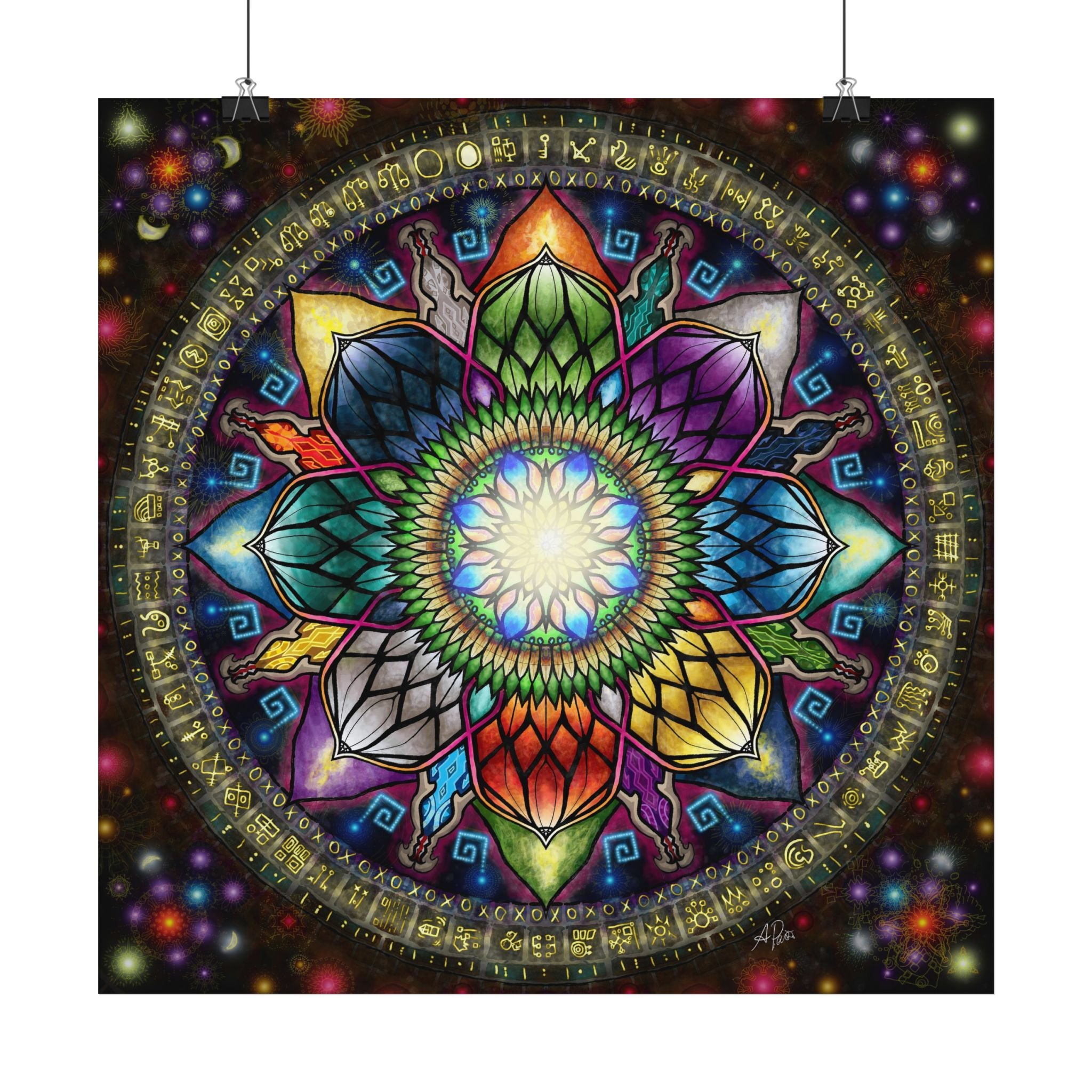 Mystic Jewel Mandala - Satin Poster