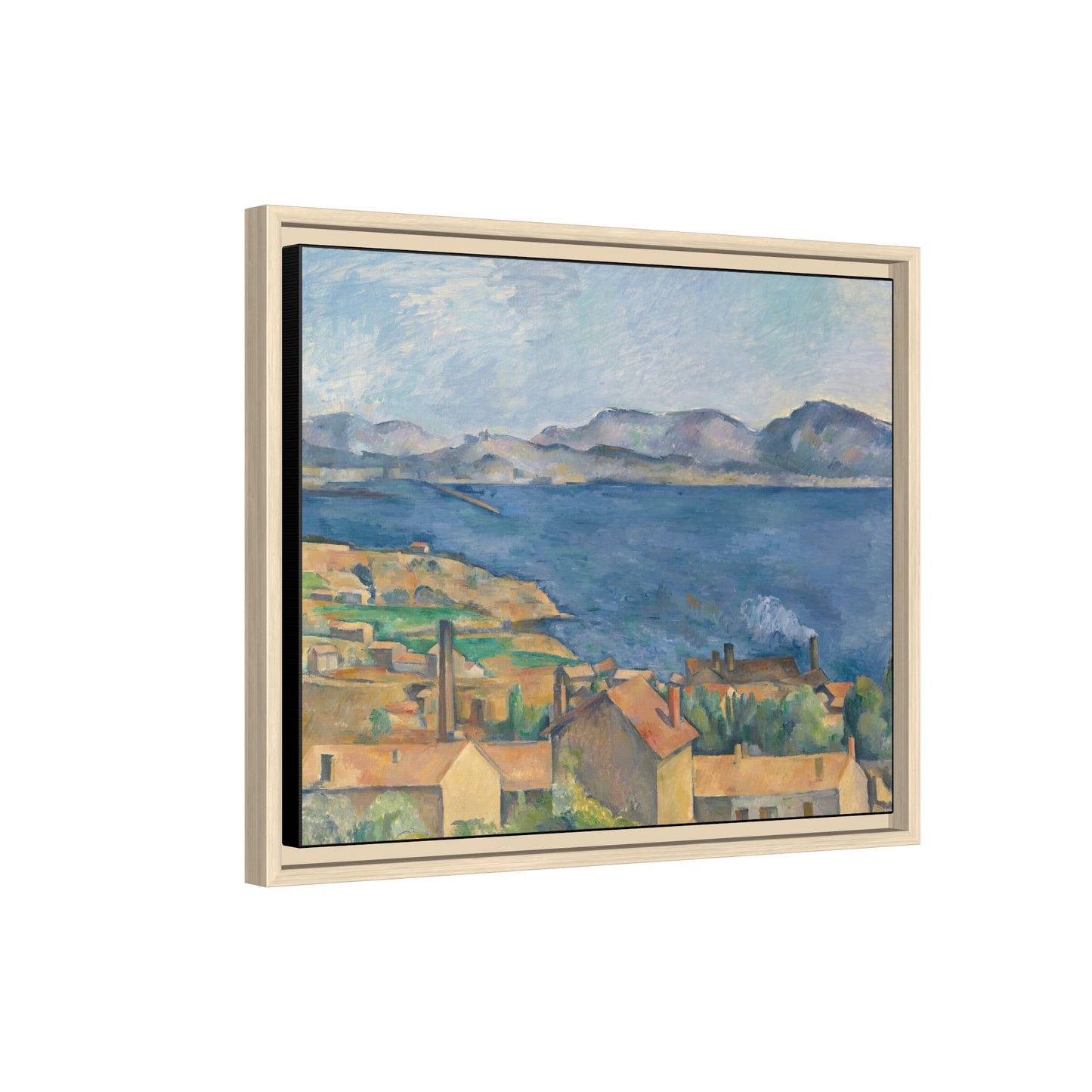 Cézanne, Paul - The Bay of Marseille, Seen from L'Estaque (1885) - Matte Canvas, Framed