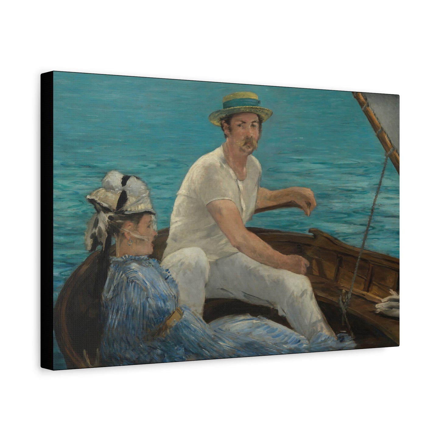 Manet, Édouard - Boating (1874) - Canvas Block, unframed