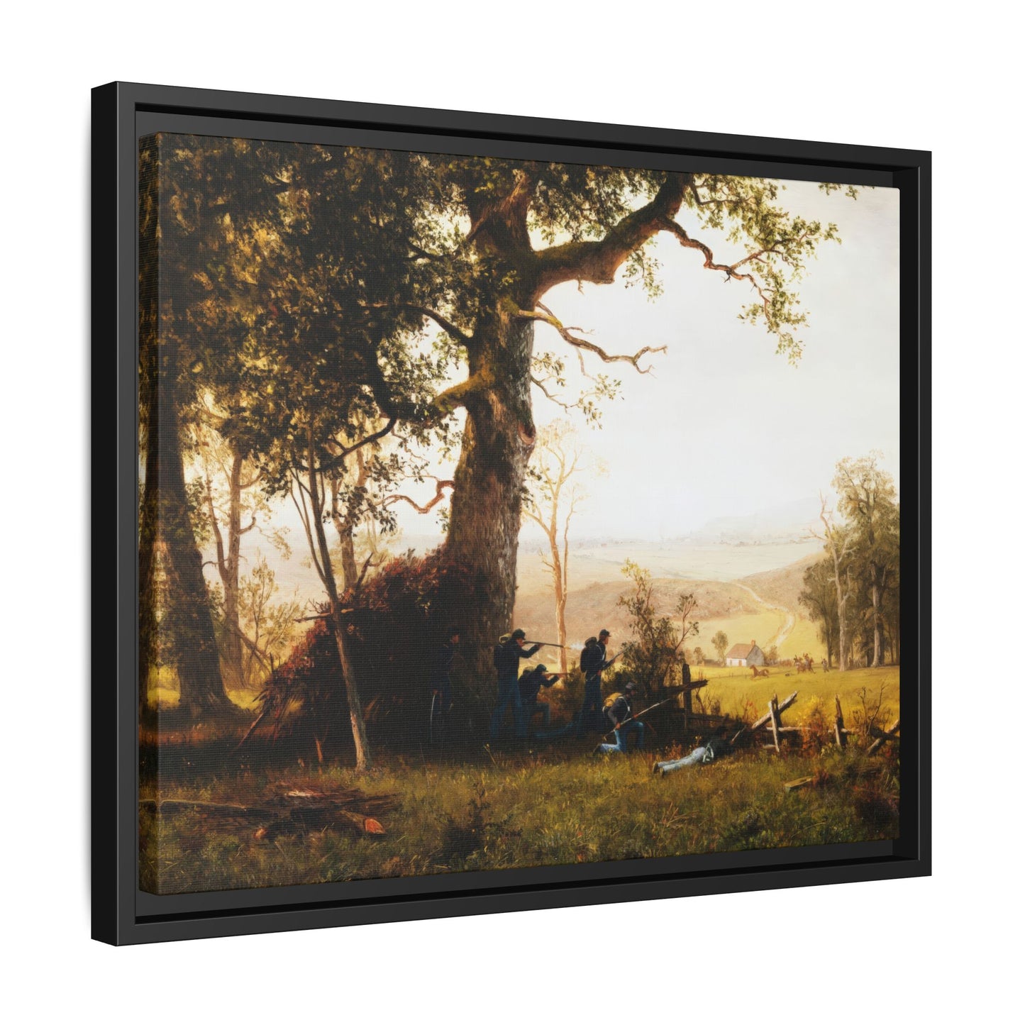 Bierstadt, Albert -  Guerrilla Warfare (1861) - Matte Canvas, Framed