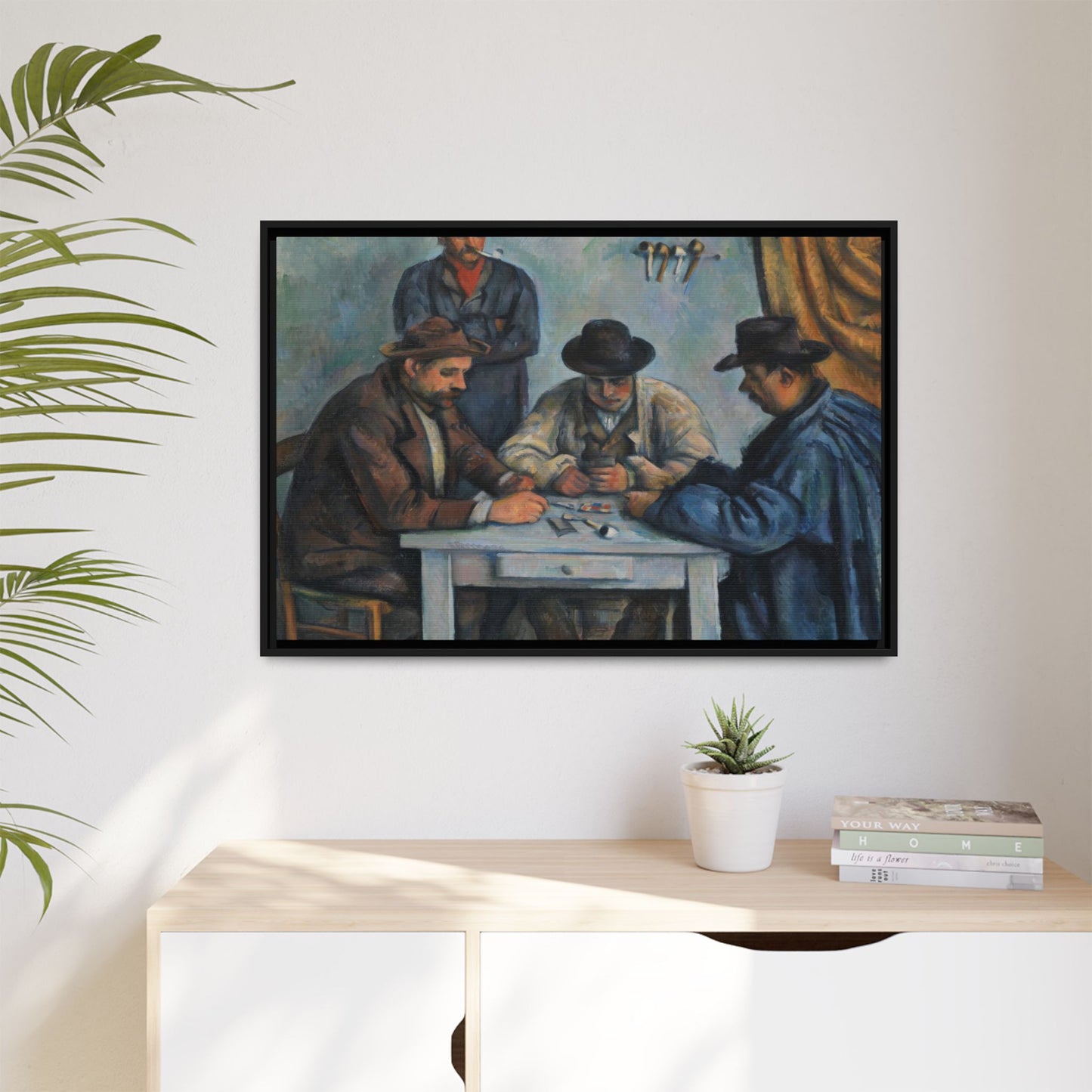 Cézanne, Paul - The Card Players (1892) - Matte Canvas, Framed