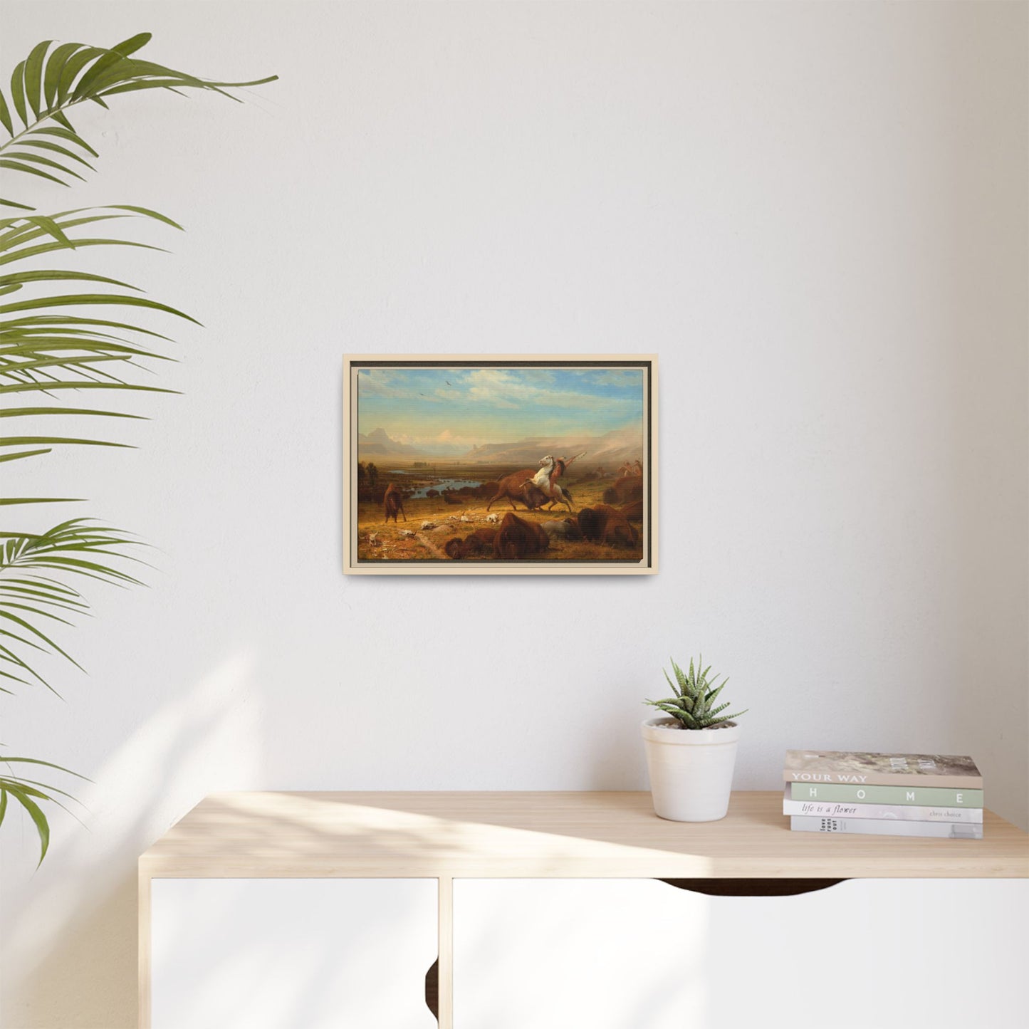 Bierstadt, Albert - The Last of the Buffalo  (1888) - Matte Canvas, Framed