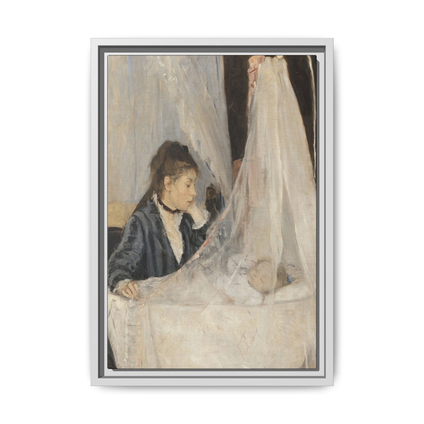 Morisot, Berthe - The Cradle (1872) - Matte Canvas, Framed