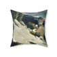 Cézanne, Paul - L’Estaque, Melting Snow (1870) - Suede Square Pillow
