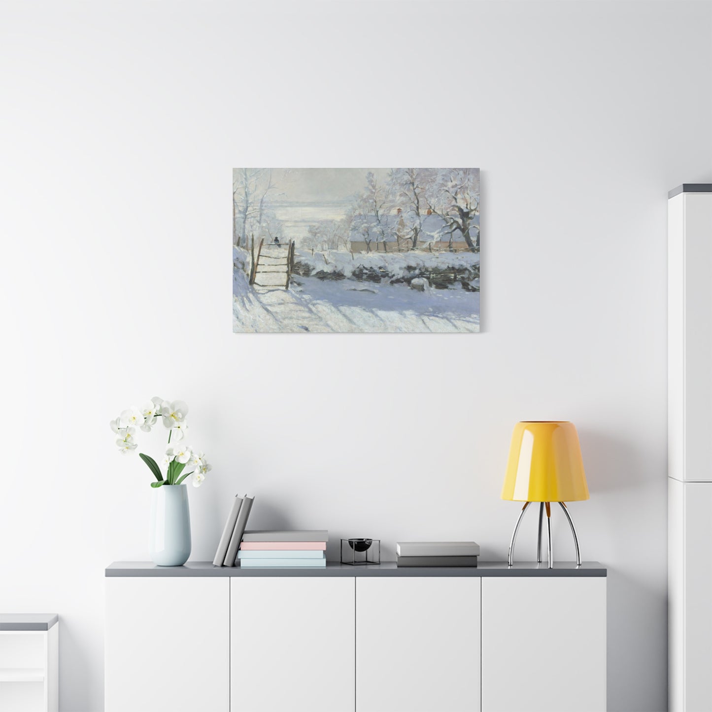 Monet, Claude - The Magpie (1868) - Canvas Block, unframed