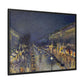 Pissarro, Camille - The Boulevard Montmartre At Night (1897) - Matte Canvas, Framed