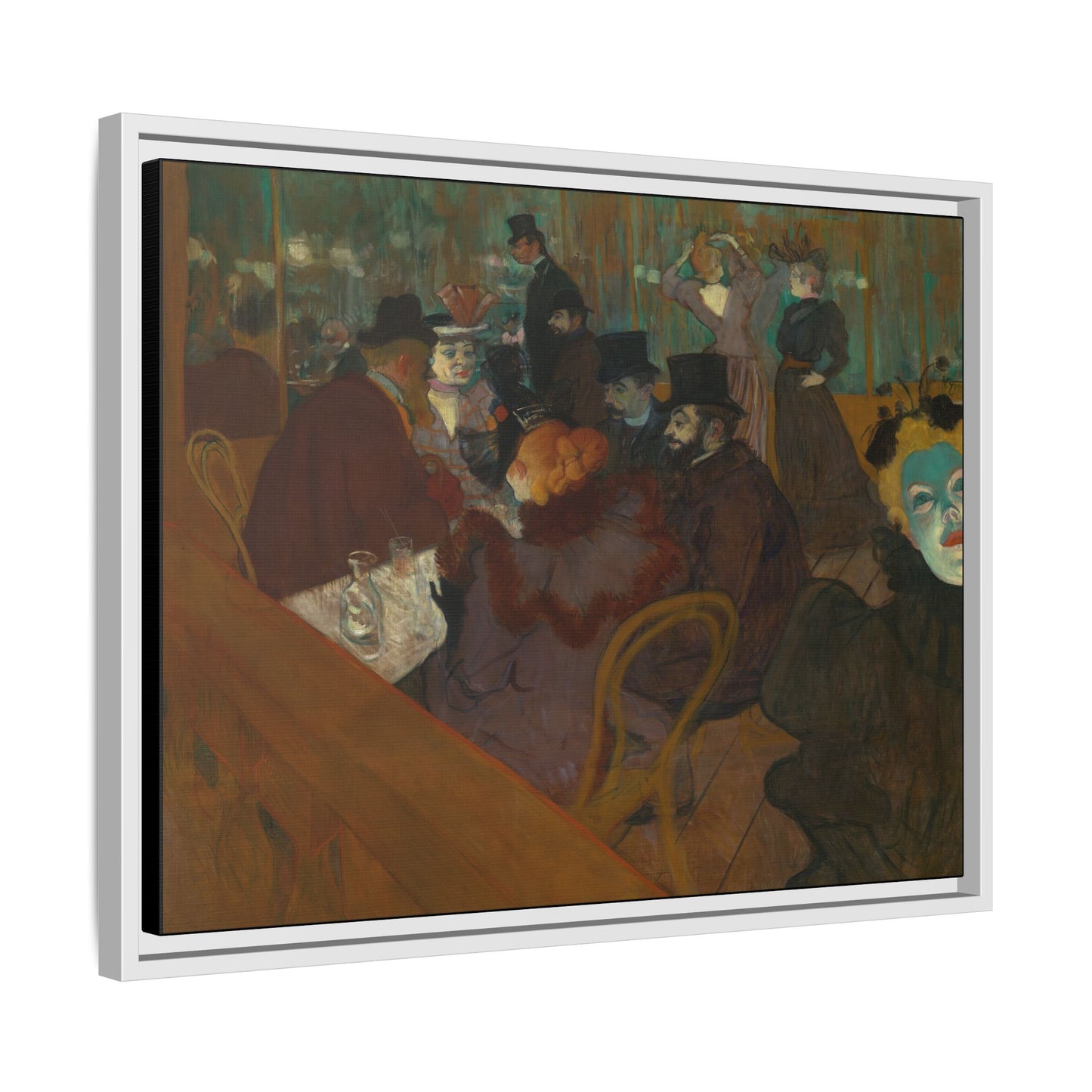 Toulouse-Lautrec, Henri - At the Moulin Rouge (1892) - Matte Canvas, Framed