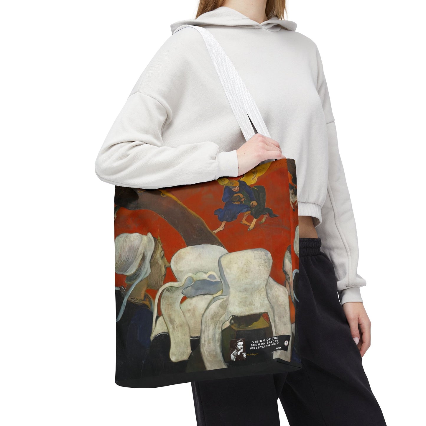 Gauguin, Paul - Vision of the Sermon (Jacob Wrestling with the Angel) (1888) - Tote Bag