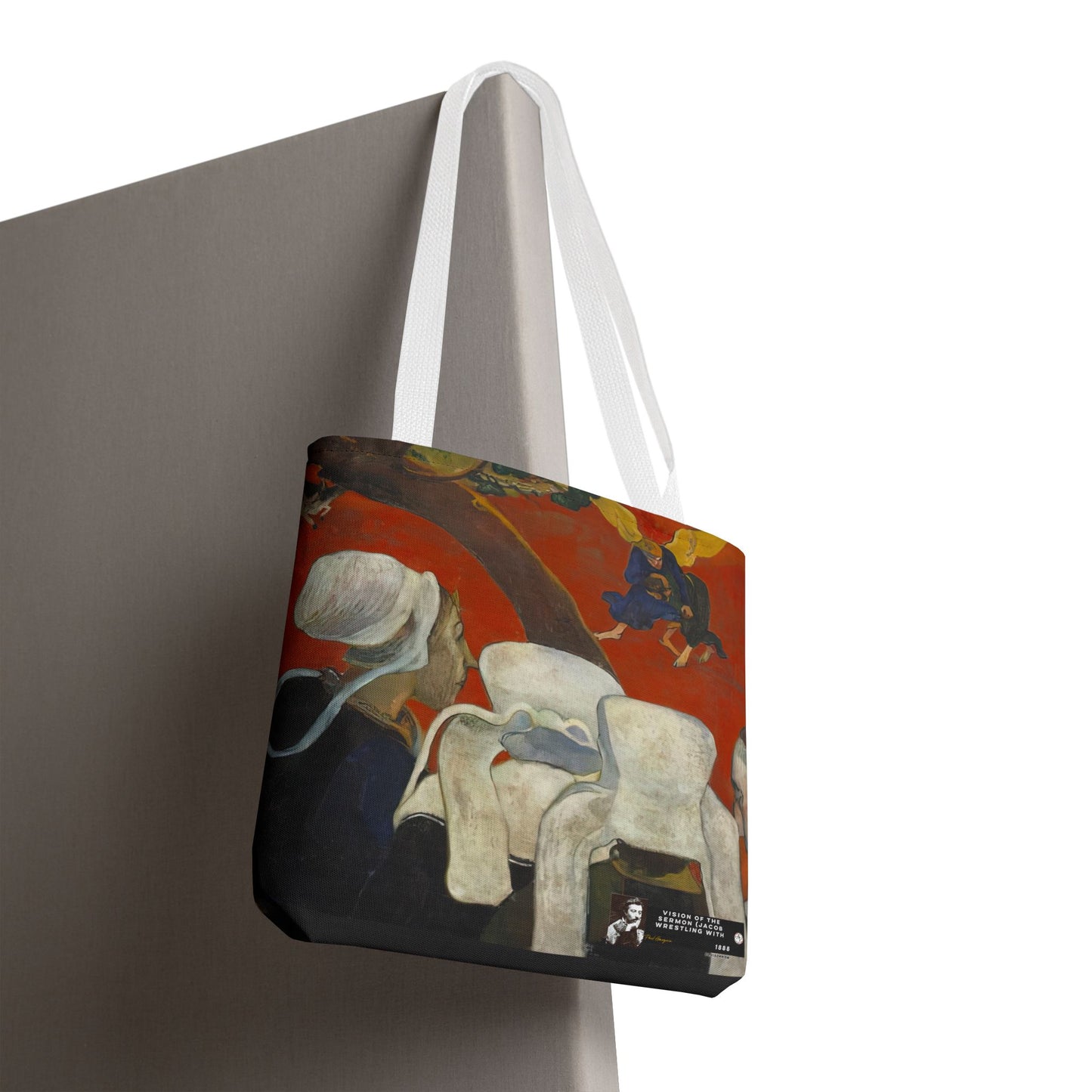 Gauguin, Paul - Vision of the Sermon (Jacob Wrestling with the Angel) (1888) - Tote Bag