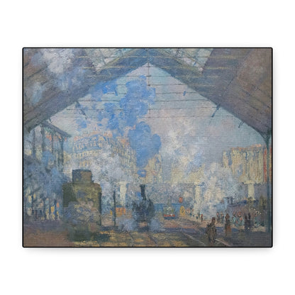 Monet, Claude - Le Gare Saint-Lazare (1877) - Canvas Block, unframed