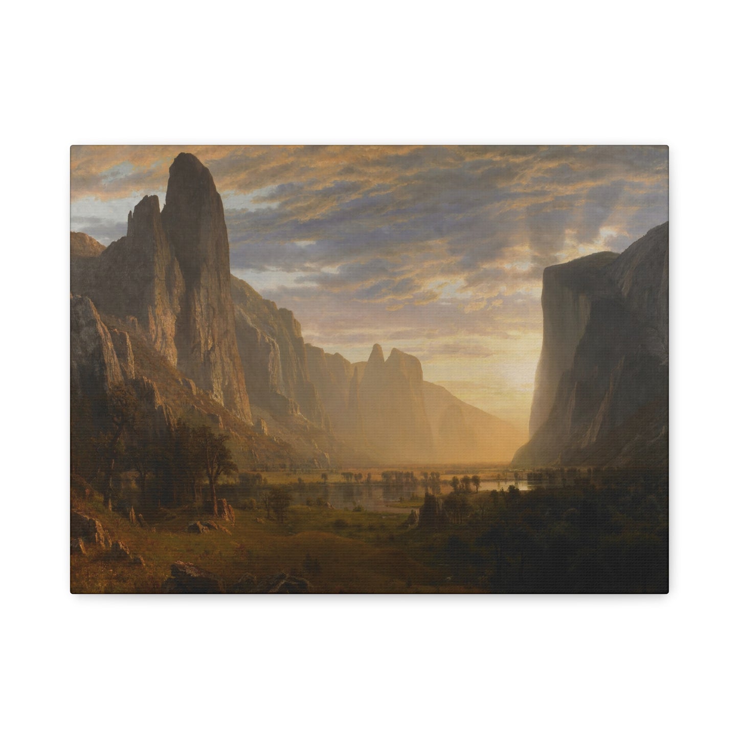 Bierstadt, Albert - Looking Down Yosemite Valley (1865) - Canvas Block, unframed