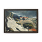 Cézanne, Paul - L’Estaque, Melting Snow (1870) - Matte Canvas, Framed