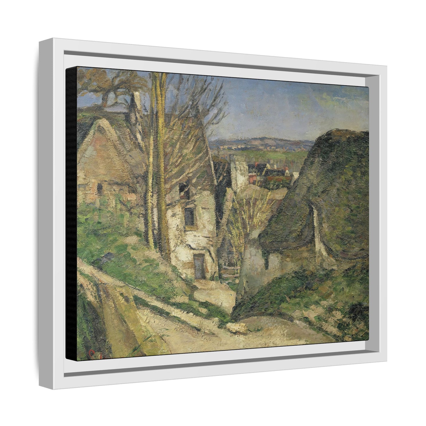Cézanne, Paul - The House of the Hanged Man, Auvers-sur-Oise (1874) - Matte Canvas, Framed