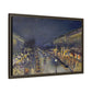 Pissarro, Camille - The Boulevard Montmartre At Night (1897) - Matte Canvas, Framed