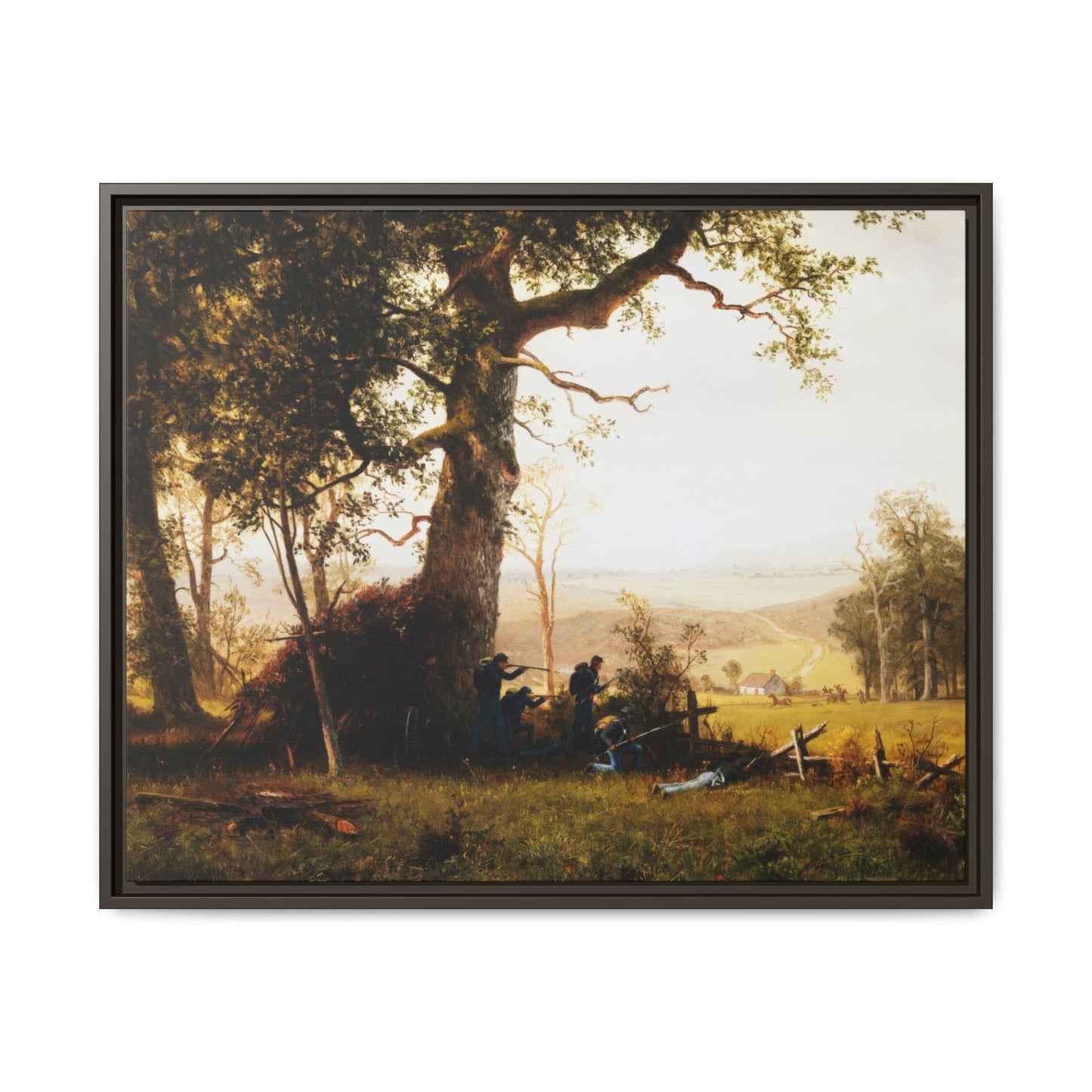 Bierstadt, Albert -  Guerrilla Warfare (1861) - Matte Canvas, Framed