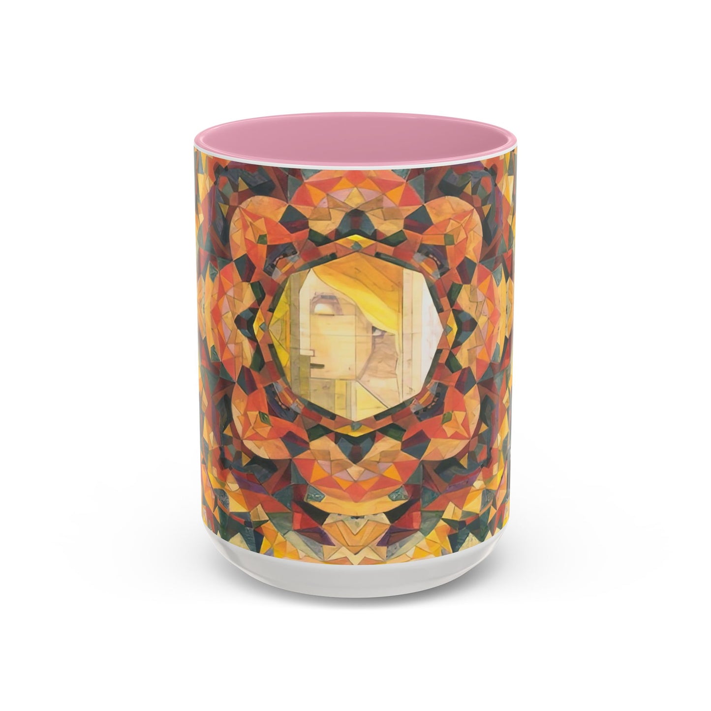 Filiger, Charles - Woman’s Head with Closed Eyes (1893) - Colorful Accent Mugs