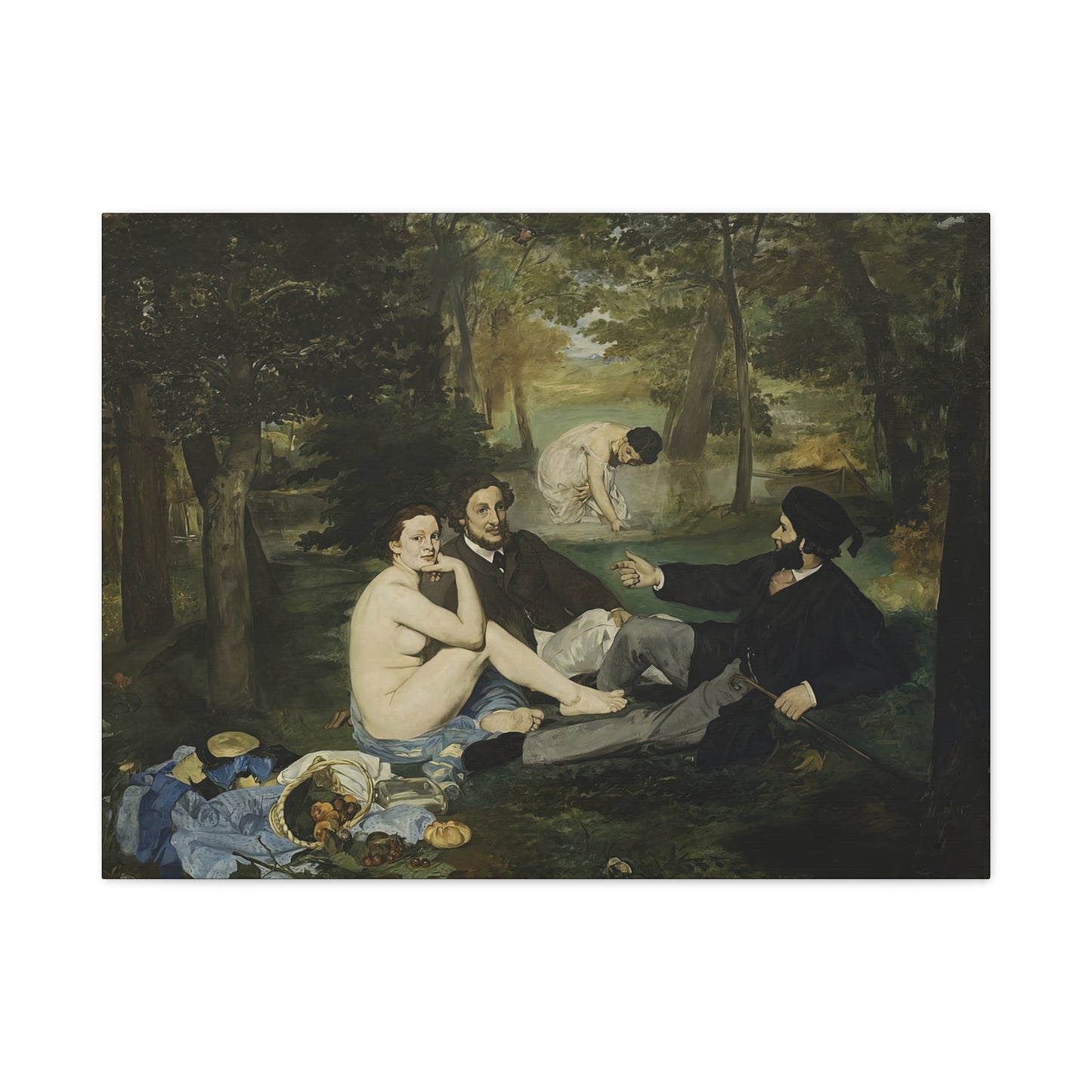 Manet, Édouard - Luncheon on the Grass (1863) - Canvas Block, unframed